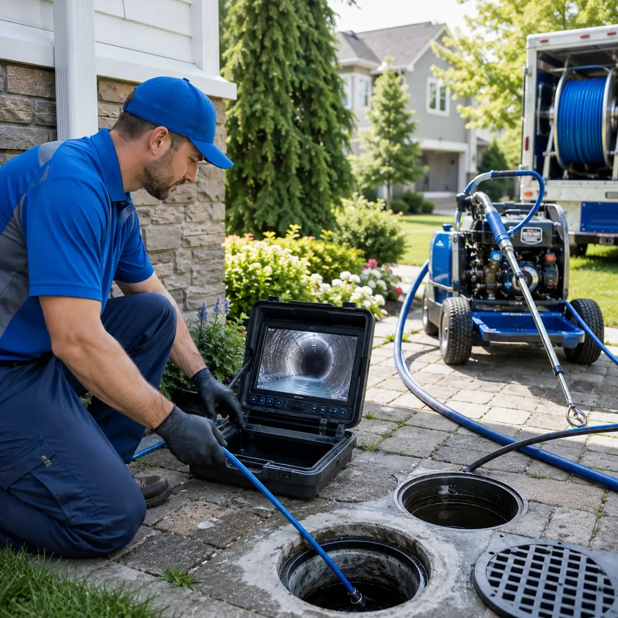 Outdoor drain cleaning professionals serving Long Beach, MS